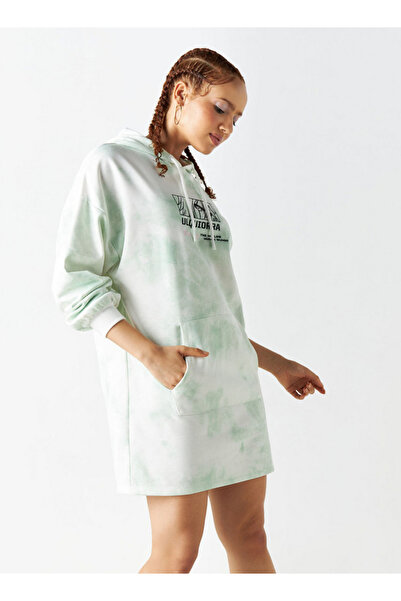 SP Characters Embroidered Mini Sweat Dress with Hood and Kangaroo Pocket