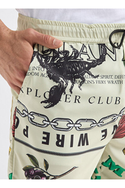 FAV Palm Tree Print Shorts With Drawstring Closure And Pockets