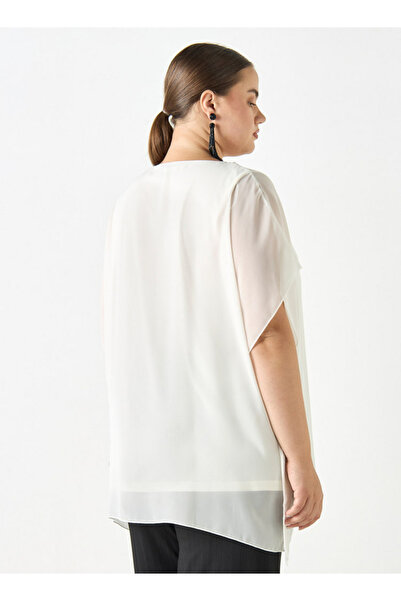 Ulla Popken Plus Size Ulla Popken Embellished V-Neck Top