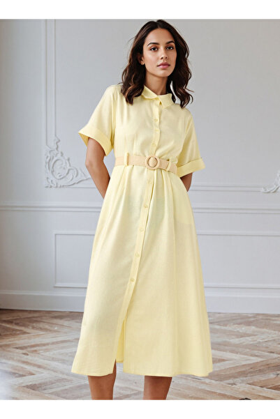 FAV فستان قميص على شكل حرف A مع جيوب