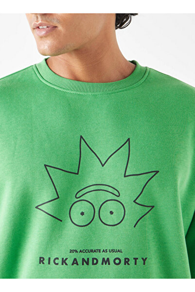 SP Characters Rick And Morty Print Sweatshirt With Long Sleeves