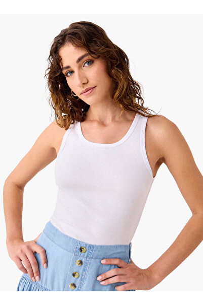 FAV Ribbed Sleeveless Tank Top with Scoop Neck