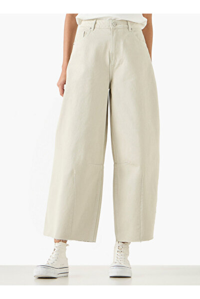 Lee Cooper Solid High-rise Horseshoe Jeans With Frayed Hem