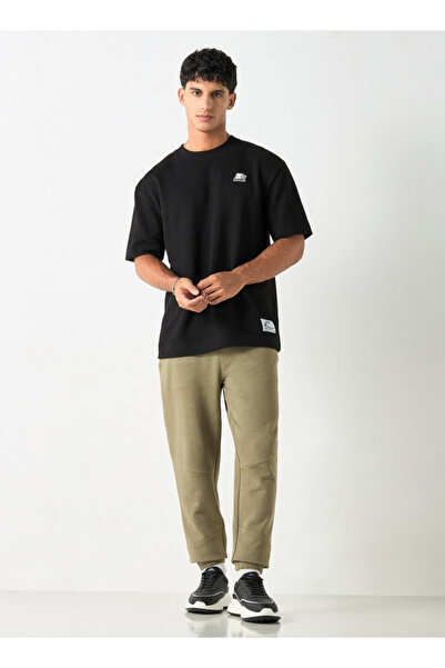 Starter Logo Applique Crew Neck T-shirt with Short Sleeves