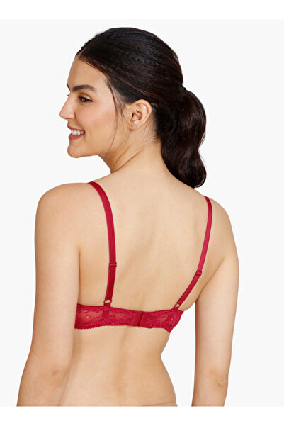 Zivame Lace Panel Padded Demi Bra