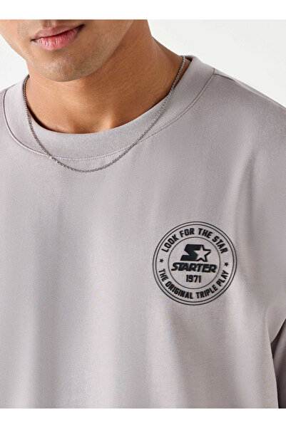 Starter Logo Print Crew Neck T-shirt With Short Sleeves