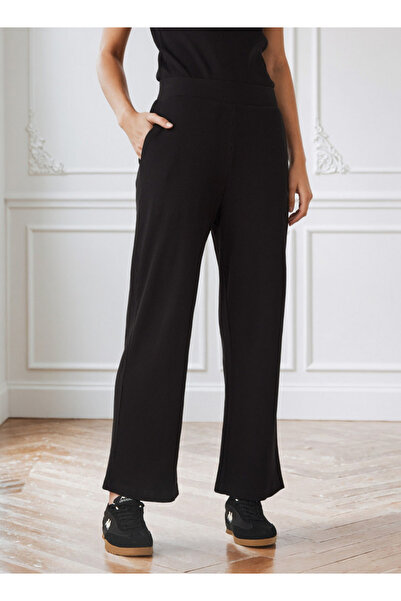 FAV بنطال واسع الساق مضلع مع جيوب