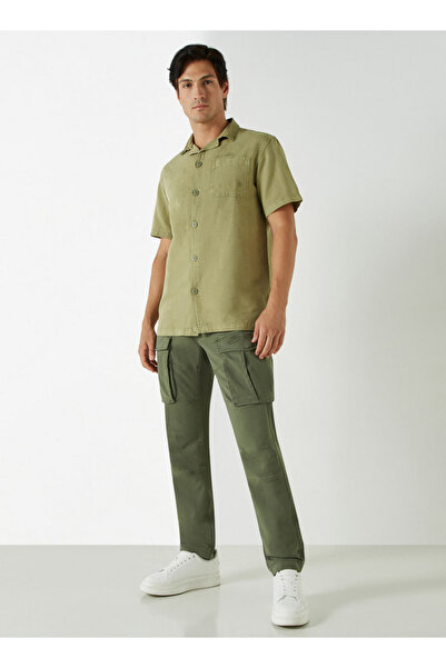 ECKO Unltd Solid Camp Collar Linen Blend Shirt