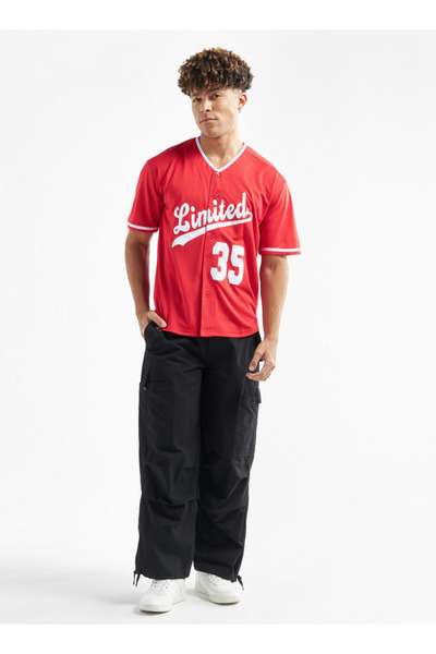 FAV Typography Print Baseball Shirt