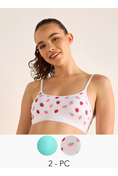 FAV مجموعة من قطعتين - حمالة صدر متنوعة بأشرطة قابلة للتعديل