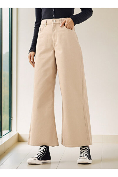 FAV بنطال جينز واسع الساق مع جيوب