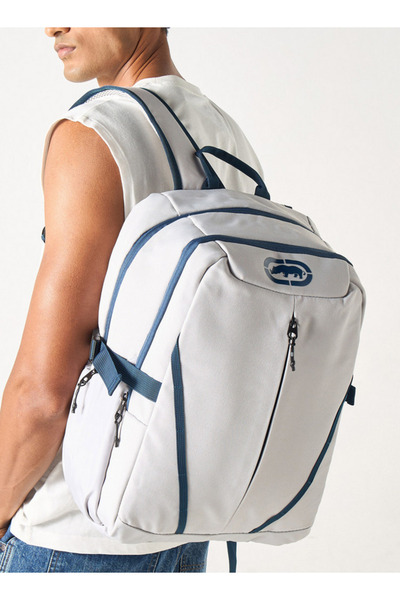 ECKO Unltd Colourblock Backpack with Adjustable Straps and Zip Closure