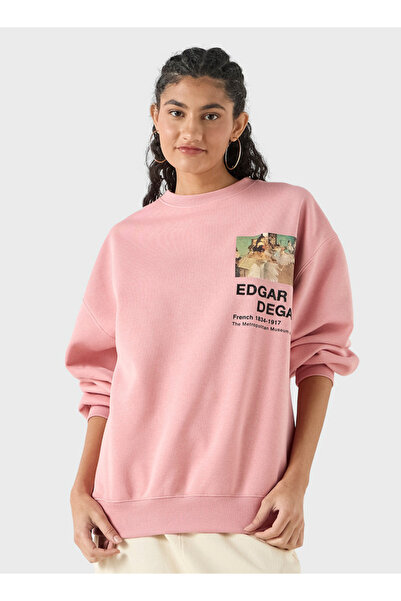 SP Characters Edgar Degas Print Sweatshirt with Long Sleeves and Crew Neck
