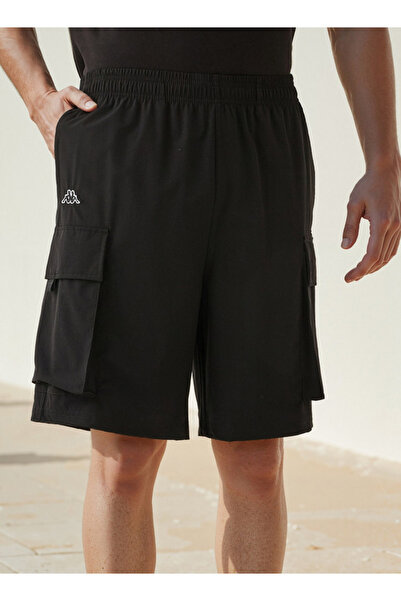 Kappa Logo Print Cargo Shorts with Elasticated Waist