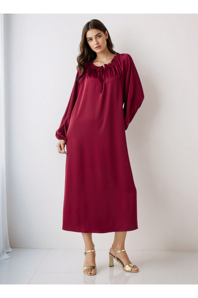 FAV Shift Midi Dress with Tie-Ups