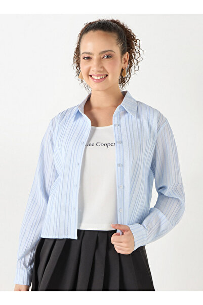 Lee Cooper Striped Shirt With Long Sleeves And Button Closure