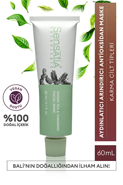 Sensatia Botanicals Karma Ciltler için Aydınlatıcı ve Antioksidan Doğal Maske...