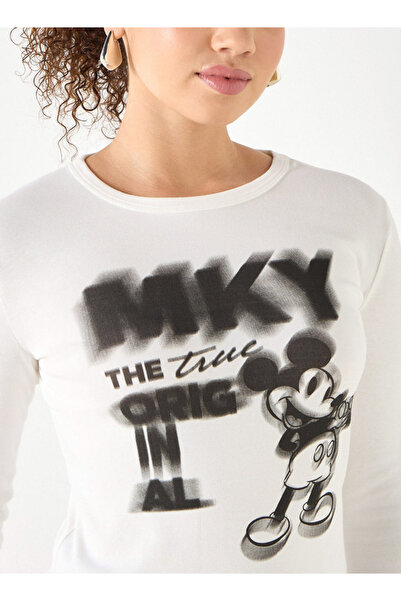 SP Characters تي شيرت بطبعة ميكي ماوس وأكمام طويلة