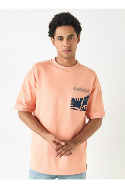 Lee Cooper Printed T-shirt With Crew Neck And Patch Pocket