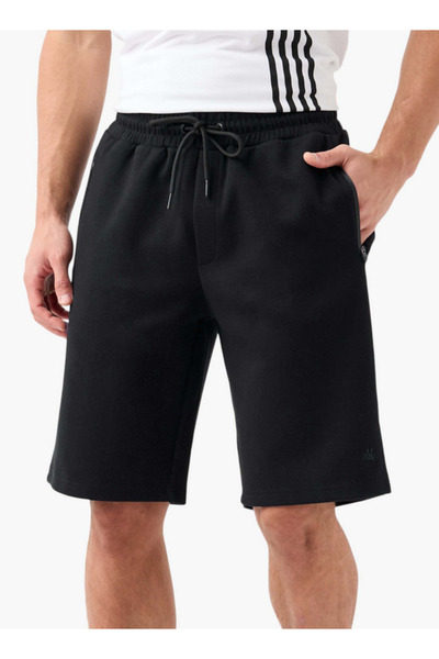 Kappa Logo Detail Shorts with Drawstring Closure and Pockets