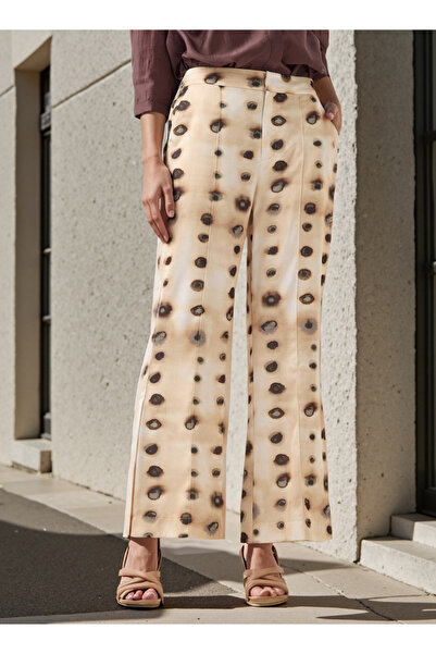 Iconic بنطال واسع الساق بطبعة مميزة