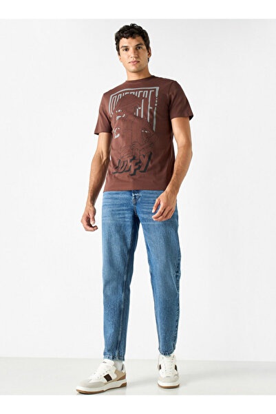 SP Characters One Piece Print T-shirt with Crew Neck and Short Sleeves