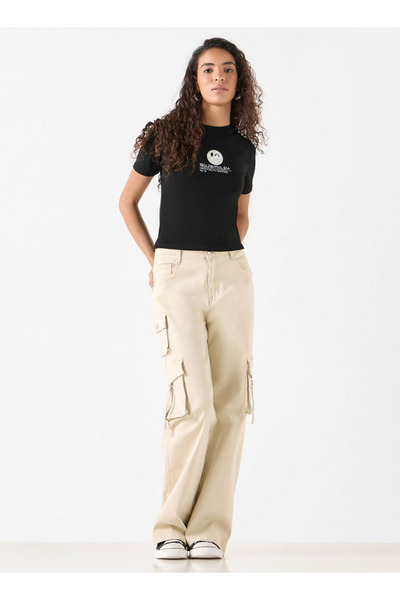 SP Characters Printed T-shirt with Crew Neck and Short Sleeves