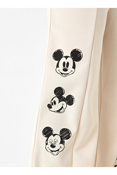 SP Characters Mickey Mouse Print Wide Leg Pants With Pintuck Detail