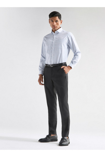 FAV Textured Regular Fit Flexi Waist Trousers with Pockets