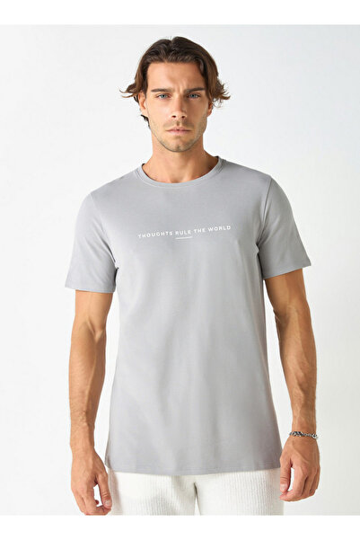 Iconic Typographic Print Crew Neck T-shirt With Short Sleeves