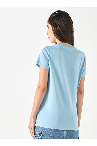 SP Characters Pink Panther Print Crew Neck T-shirt with Short Sleeves