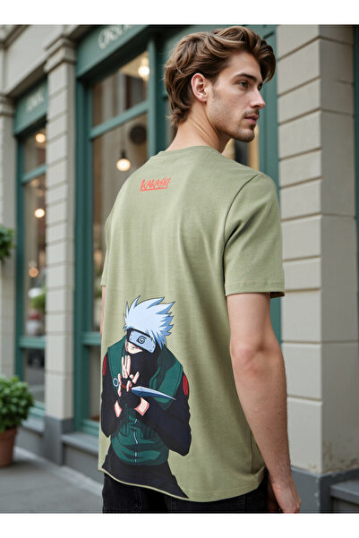FAV Kakashi Print Crew Neck T-shirt