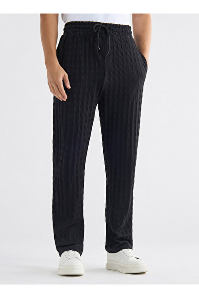 FAV Textured Pants with Drawstring Closure and Pockets