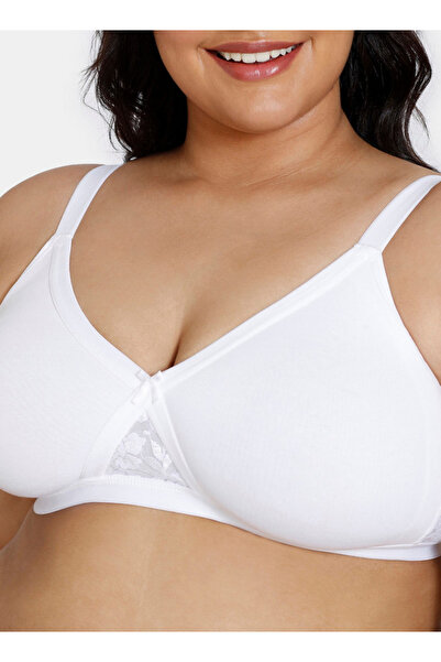 Zivame Lace Detail Support Bra With Hook And Eye Closure