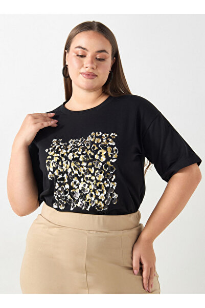 Ulla Popken Plus Size Ulla Popken Animal Print T-shirt