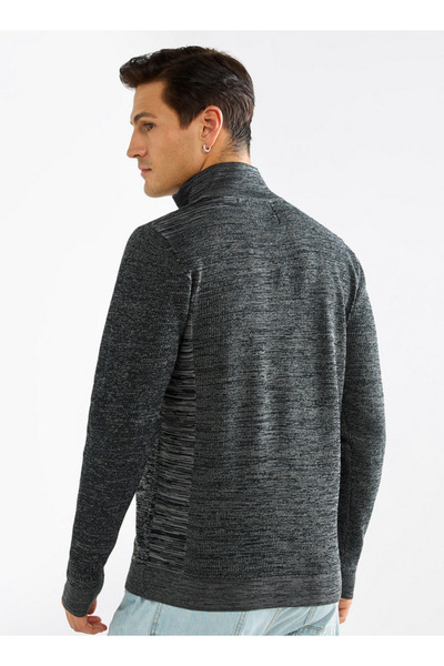 FAV Textured Sweatshirt With High Neck And Long Sleeves