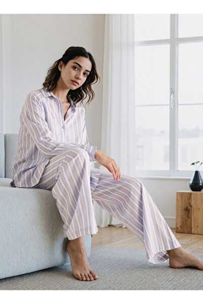 FAV طقم بيجامات بأكمام طويلة ومقاس كبير