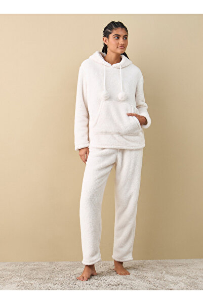 FAV طقم بيجامة و هودي بأكمام طويلة و نسيج محبوك