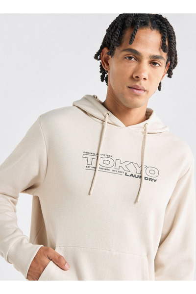 FAV Printed Hooded Sweatshirt With Long Sleeves