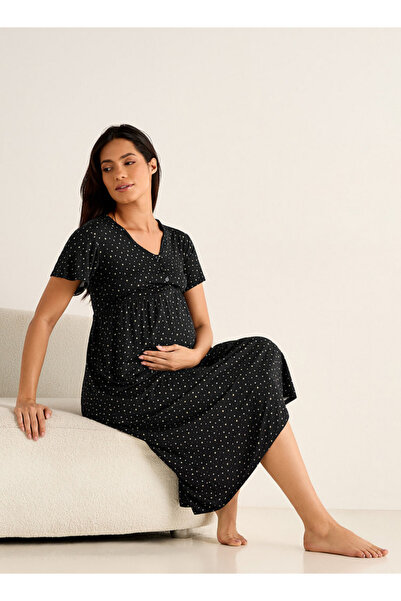 FAV فستان نوم مطبوع للأمومة