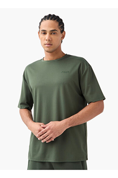 Kappa تي شيرت برقبة دائرية وأكمام قصيرة مع تفاصيل الشعار