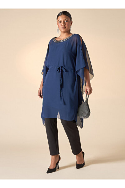 Ulla Popken NECK EMBLLISHED KAFTAN TOP