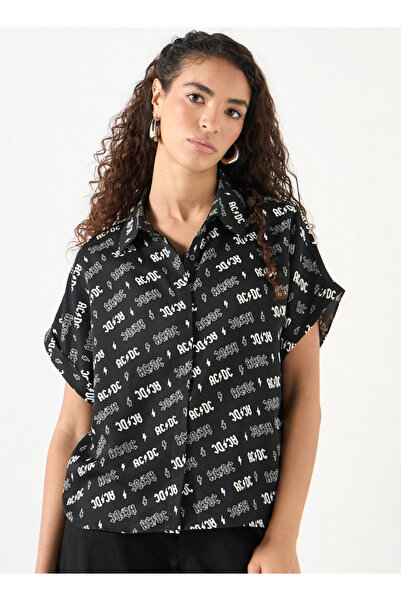SP Characters Ac/dc Printed Shirt With Collar And Short Sleeves