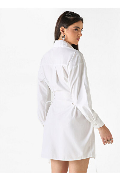 Lee Cooper Shirt Dress with Long Sleeves and Tie-Ups