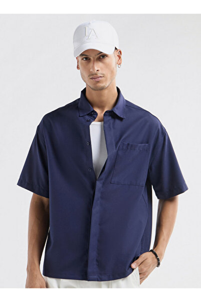 FAV Regular Fit Shirt with Collar and Short Sleeves