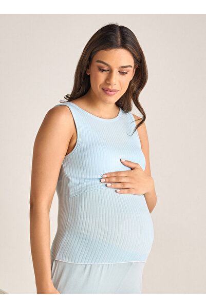 FAV قميص داخلي للحوامل مضلع برقبة دائرية