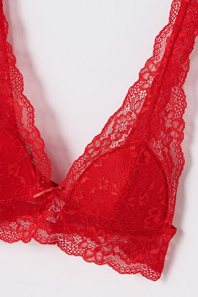 Dagi Piros, vezeték nélküli csipke Bralette melltartó