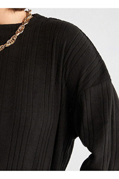 FAV Ribbed High Neck Sweater with Long Sleeves