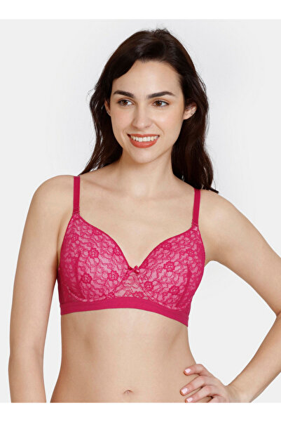 Zivame Lace Detail Balconette Bra With Hook And Eye Closure