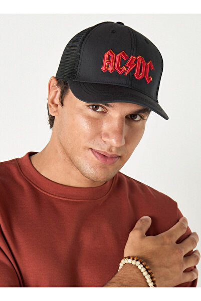 SP Characters قبعة مطرزة بشعار AC/DC مع قفل خلفي